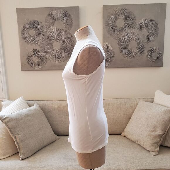 Halogen Scoop Neck Tank Top size Large in White - Picture 6 of 11